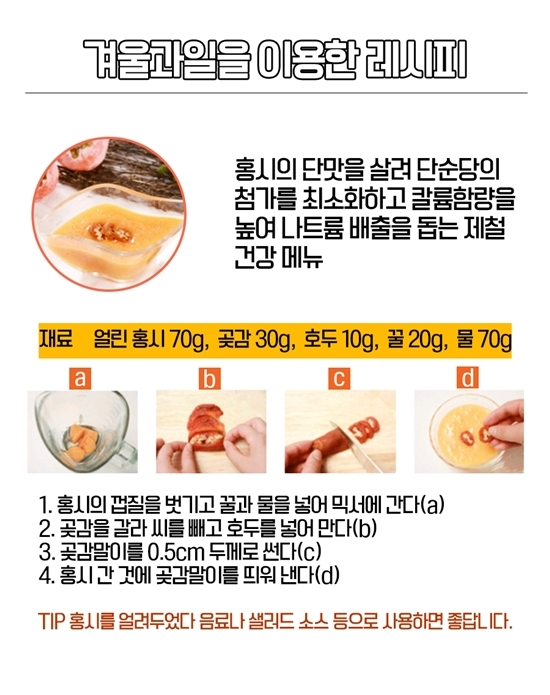 감, 귤, 유자의 효능_식품의약품안전처