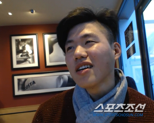 이준규씨가 인터뷰를 하고 있다. 리버풀(영국)=이건 스포츠조선닷컴 기자