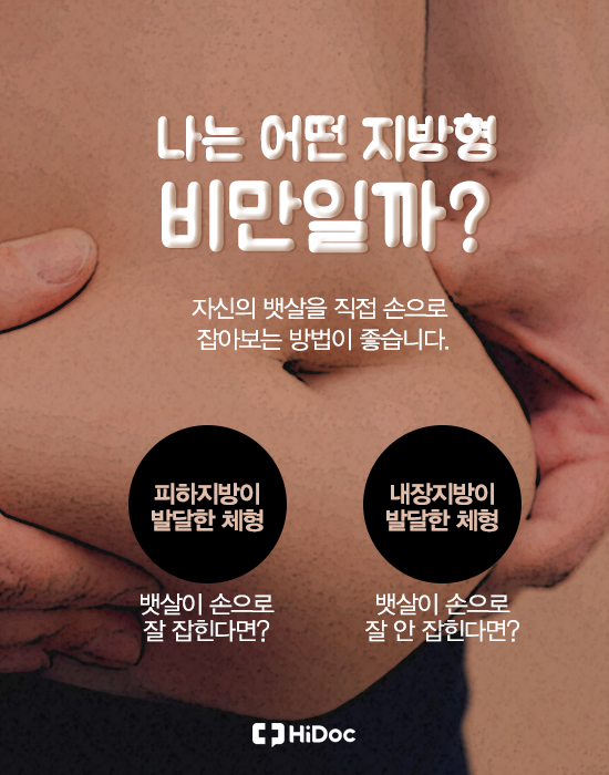 빼는 법도 다르다, 내장지방 vs 피하지방