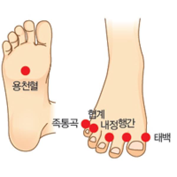 [헬스조선]발 경혈점