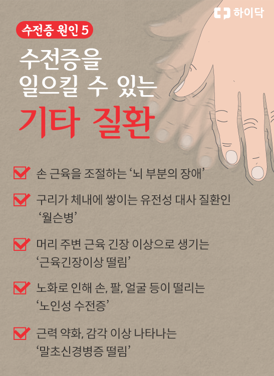 수전증 원인, 증상, 치료