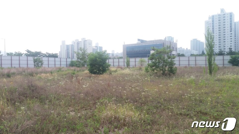 상암동 롯데 복합쇼핑몰 부지.© News1