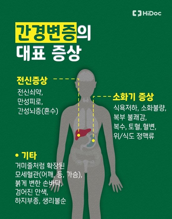 간경변증의 대표 증상