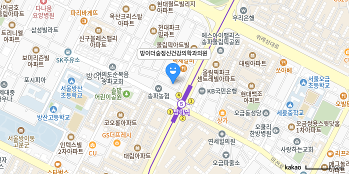방이더숲 정신건강의학과의원 위치 (카카오맵으로 열기)