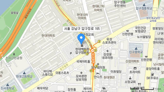 강남 현대백화점 근처 신의천사여성전용마사지 지도