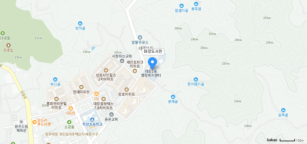 태장도서관 지도