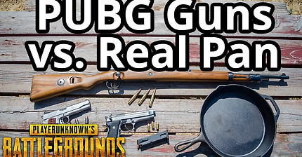 PUBG Guns vs Real Pan (Kar98k, P1911, P92 vs. Pan) PlayerUnknown's Battlegrounds