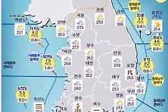 장마전선 북상해 내일까지 비..서울경기 30~80mm