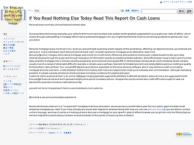 http://futureantiques.sakura.ne.jp/mediawiki/index.php?title=If_You_Read_Nothing_Else_Today_Read_This_Report_On_Cash_Loans