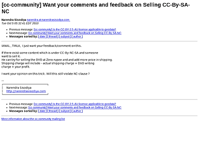 http://lists.ibiblio.org/pipermail/cc-community/2010-October/005449.html