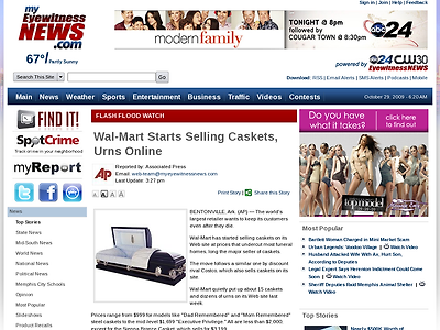 http://www.myeyewitnessnews.com/news/local/story/Wal-Mart-Starts-Selling-Caskets-Urns-Online/aDqOy2W-7USj85nnrJSqCg.cspx?rss=59