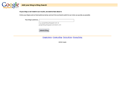 http://www.blogsearch.google.ae/ping