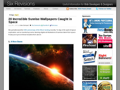 http://sixrevisions.com/design-showcase-inspiration/20-incredible-sunrise-wallpapers-caught-in-space/