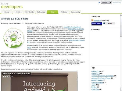 http://android-developers.blogspot.com/2009/09/android-16-sdk-is-here.html