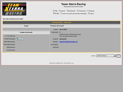 http://www.teamxterraracing.com/forum/profile.php?mode=viewprofile&u=151728