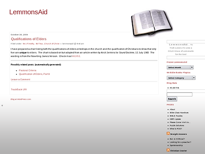 http://lemmonsaid.wordpress.com/2009/10/30/qualifications-of-elders/