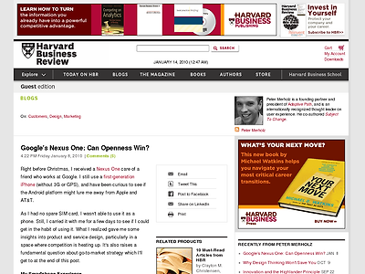 http://blogs.hbr.org/merholz/2010/01/googles-nexus-one-can-openness.html