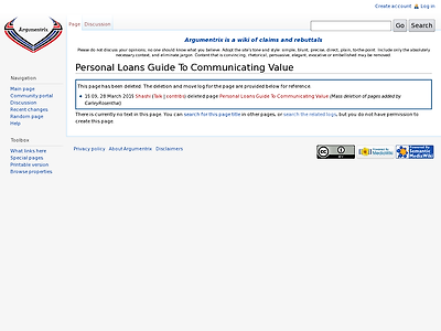 http://www.argumentrix.com/wiki/Personal_Loans_Guide_To_Communicating_Value