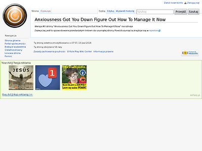 http://wiki.centrum-rp.eu/Anxiousness_Got_You_Down_Figure_Out_How_To_Manage_It_Now