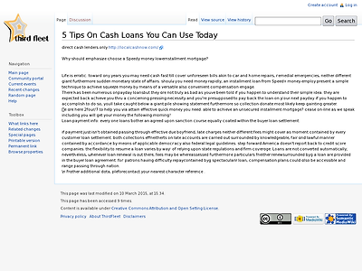 http://www.thirdfleet.org/wiki/5_Tips_On_Cash_Loans_You_Can_Use_Today