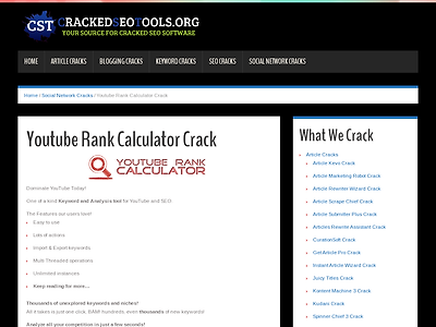 http://www.crackedseotools.org/youtube-rank-calculator-crack