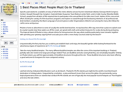 http://163.19.16.3/mediawiki/index.php?title=1_Best_Places_Most_People_Must_Go_In_Thailand