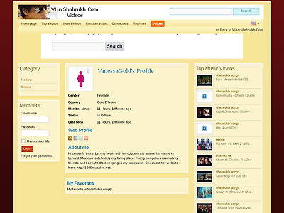 http://www.vluvshahrukh.com/videos/profile.php?u=VanessaGold