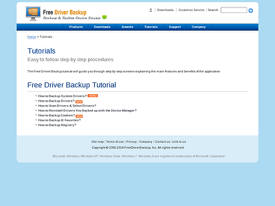 http://freedriverbackup.com/tutorials/index.html