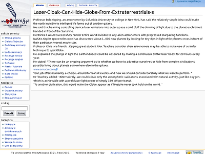 http://www.animuj.pl/wiki/index.php?title=Lazer-Cloak-Can-Hide-Globe-From-Extraterrestrials-s