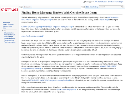 http://Www.vpstrust.com/en/wiki/index.php?title=Finding_Home_Mortgage_Bankers_With_Genuine_Estate_Loans