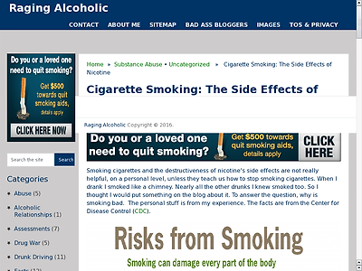 http://ragingalcoholic.com/smoking-side-effects-nicotine/