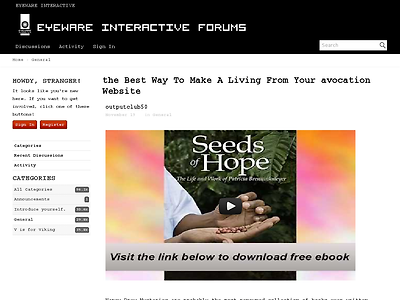 http://forums.eyewareinteractive.com/discussion/94498/the-best-way-to-make-a-living-from-your-avocation-website