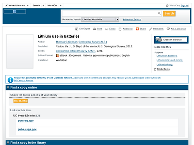 http://uci.worldcat.org/title/lithium-use-in-batteries/oclc/778861918?detail=