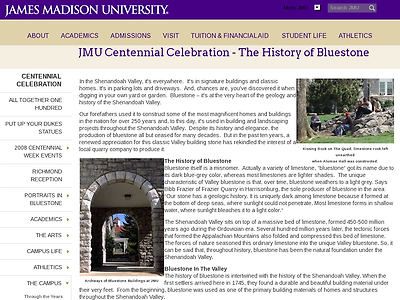 http://www.jmu.edu/centennialcelebration/bluestone.shtml