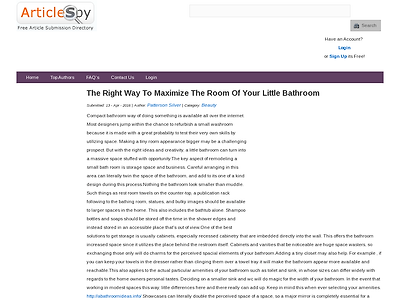 http://www.articlespy.com/article/281258/The-right-way-to-Maximize-the-room-of-Your-Little-Bathroom