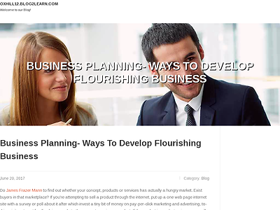 http://oxhill12.blog2learn.com/4411372/business-planning-ways-to-develop-flourishing-business
