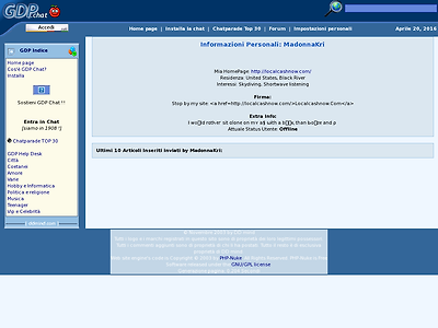 http://gdpchat.altervista.org/modules.php?name=Your_Account&op=userinfo&username=MadonnaKri