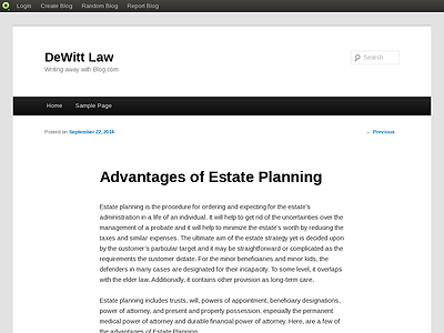 http://dewittlawar.blog.com/2014/09/22/advantages-of-estate-planning/