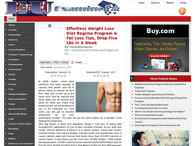 http://www.Euexaminer.com/Effortless-Weight-Loss-Diet-Regime-Program--Fat-Loss-Tips-Drop-Five-Lbs-In-A-Week.htm