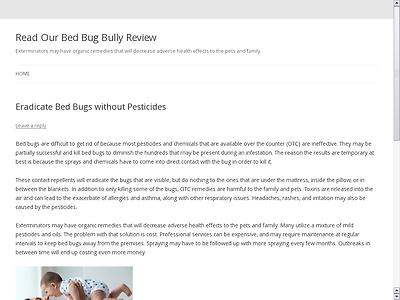 http://bedbugbully.bcz.com/2017/05/29/eradicate-bed-bugs-without-pesticides/