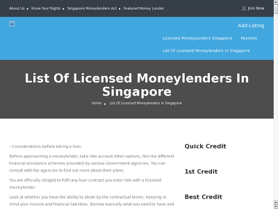 http://www.moneylenderreview.com.sg/list-of-moneylenders/