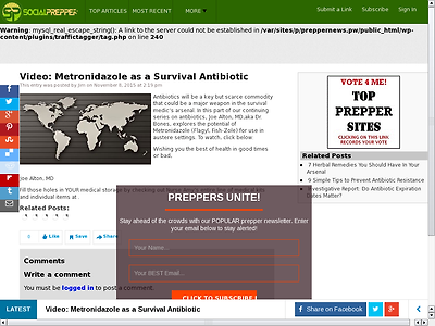 http://www.prepperdailynews.net/video-metronidazole-as-a-survival-antibiotic/