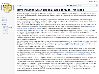 http://59.125.224.93/MediaWiki/index.php?title=Have-Inquiries-About-Baseball-Read-through-This-Post-e