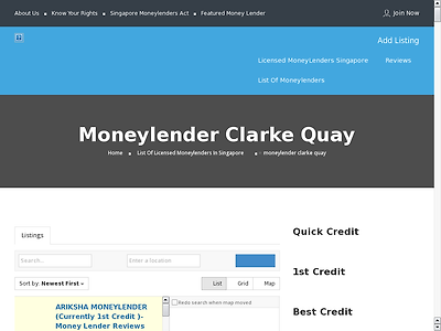 http://www.moneylenderreview.com.sg/list-of-moneylenders/categories/moneylender-clarke-quay