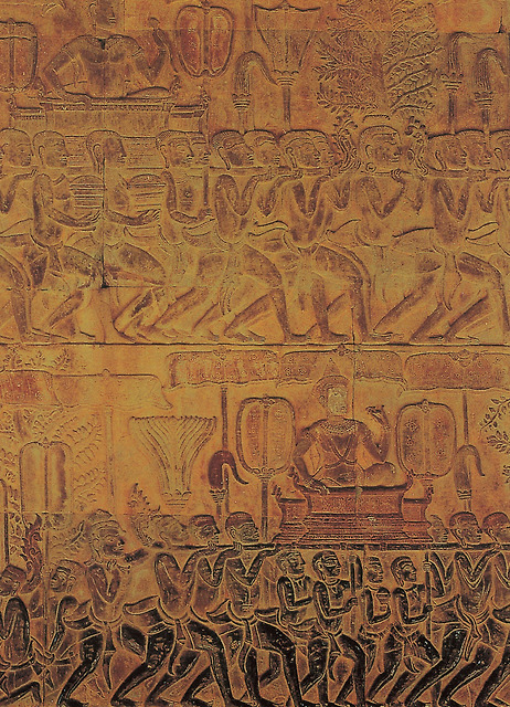 앙코르와트의 벽면을 장식하고 있는 조각