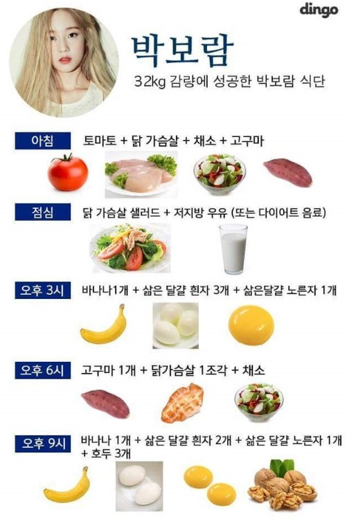 다이어트 대박난 여자 연예인 식단 | 인스티즈