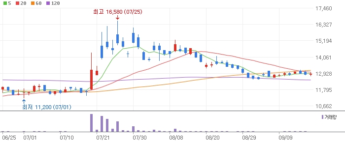 포스코엠텍-009520 차트 분석