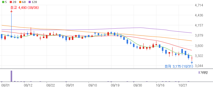 에코바이오 차트 분석