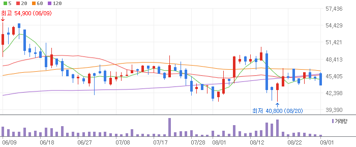 휴온스글로벌 차트 분석