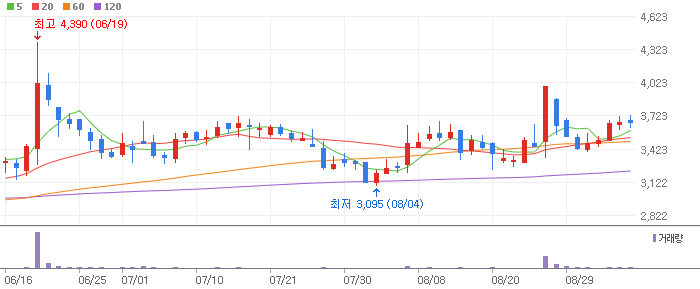 드림씨아이에스 차트 분석
